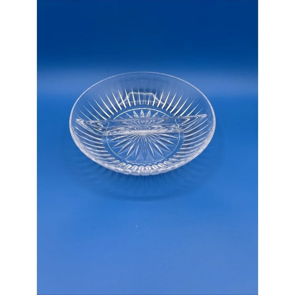 Princess House Royal Highlight Divided Relish Dish Clear Glass Starburst Serving